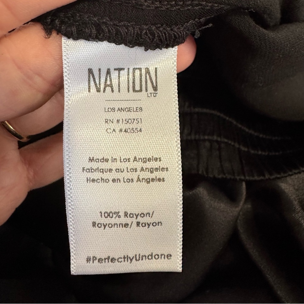 Nation LTD Fairfax Straight Leg Silky Pants - Picture 6 of 7